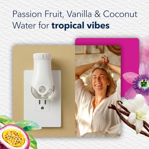 Glade PlugIns Air Freshener Refills, Vanilla Passion Fruit, 5 Count