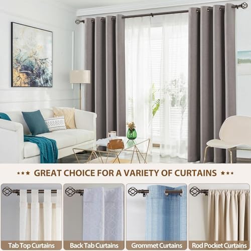 KAMANINA Bronze Finials for 1 or 7/8 In Curtain Rod, with M6 Standard Screw