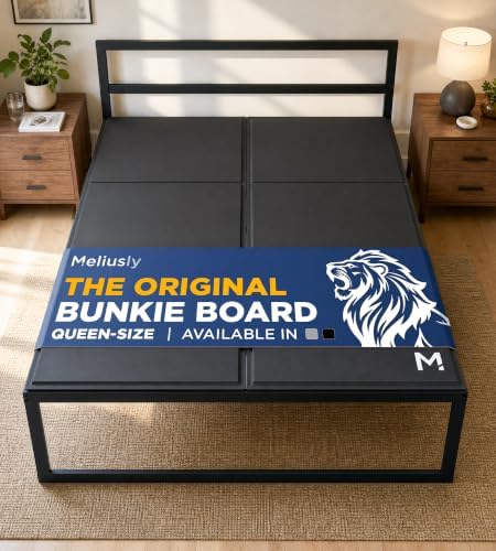 Original Bunkie Board Queen Size (60x80) - Under Bed Support, Black