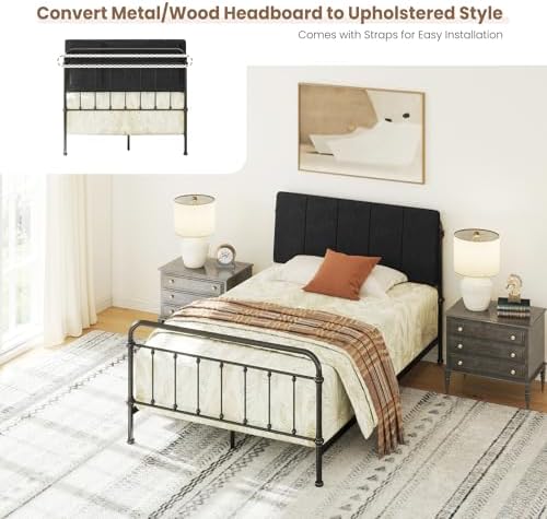 Twin Size Headboard Only-No Assembly Required, Black