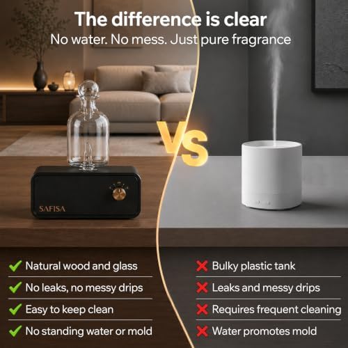 Nebulizing Waterless Essential Oil Diffuser, 700 Sq. Ft. Aromatherapy