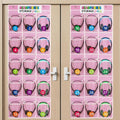 2 Pack Classroom Headphone Storage Organizer with 30 Pockets & 62 Labels