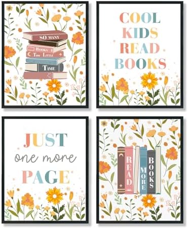 ULEGIE Reading Posters for Classroom Corner Decor, Kids Reading Corner