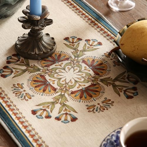 patdrea Designer Vintage French Table Runner,12"X87"