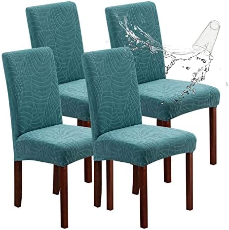 Genina Waterproof Dining Chair Covers Set of 4 Parsons Chair Slipcovers