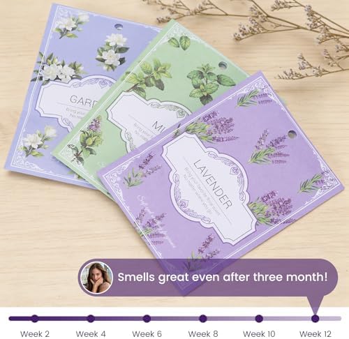 Ocean Sachets for Drawers and Closets - 12 Pack Long Lasting Odor Eliminator Bags, Natural Fresh Scent for Wardrobe, Storage, Car & Home, Air Freshener Sachets