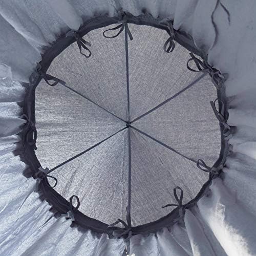 Kids Bed Canopy with Frills Cotton Cover Net for Crib Reading Nook Curtain Hideaway Hanging Round Tent Nursery Bedding Play Room Decor