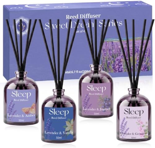 STRN Reed Diffuser Set, Lavender Essential Oil for Sleep, 6.7 FL Oz