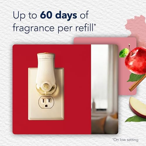 Glade PlugIns Air Freshener Refills, Apple Cinnamon, 3.35 Fl Oz (5 Count) (Pack of 5)