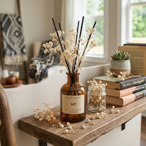 WEALD TRIBE Reed Diffuser Soft White Jasmine Scent Bathroom Air Fresheners
