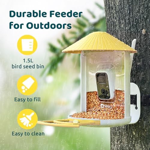 NETVUE by Birdfy Smart Solar Birdfy Bird Feeder with Camera for Outdoor