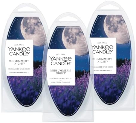 Yankee Candle Scented Wax Melts, MidSummer's Night, 18 Scent Cubes