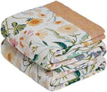 MSGKV Boho Throw Blanket 60"x80" Cotton Floral Blanket for Couch Bed Decor