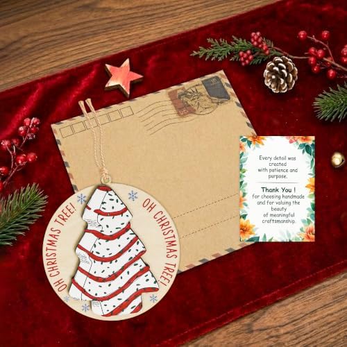 Christmas Tree Cake Ornament 2026, Cookie Ornament Featuring Christmas Tree Bakery Design, Funny Christmas Tree Shaped Hanging Ornaments, Gift for Baker, Women, Friends, Daughter, Grandma