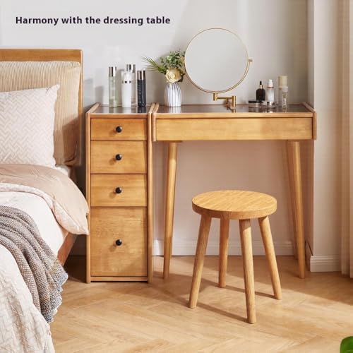 Plant Support Round Solid Wood Step Stool Garden Stool Wooden Stoo Stools Chair Dressing Stool Kitchen Bar Stool Side Table Round Wooden（Log Color）