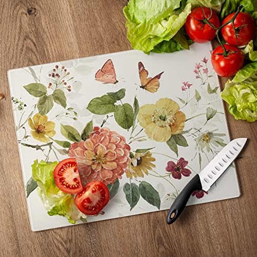 CounterArt Nature's Blessings Tempered Glass Cutting Board 15" x 12"