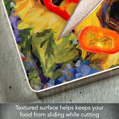 CounterArt Gallery Sunflowers 3mm Tempered Glass Cutting Board