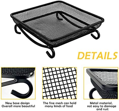 MIXXIDEA Ground Bird Feeder Tray, Metal Platform Mesh Seed Tray for Bird Feeders, Great Attracting Garden Yard Decoration for Wild Birds Squirrels Dove (1 Pack)