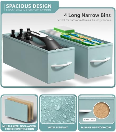Sorbus 4-Drawer Narrow Dresser for Bedroom (Aqua)