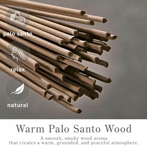 Kyoto Palo Santo Incense Sticks - Japanese Aroma, Ideal for Relaxation & Meditation, Approx. 60 Sticks (0.044 Pounds) - Premium Quality Incense for Spiritual & Home Use Nagomikobo