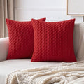 MIULEE Christmas Euro Sham Decorative Throw Pillow Covers 24x24 Red