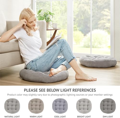 Meditation Cushions Set of 6, Large Floor Pillow for Adults, 22 Inch Round