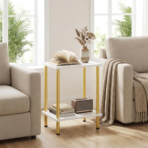 HOOBRO End Tables Set of 2, Small Side Tables, Nightstands for Small Spaces