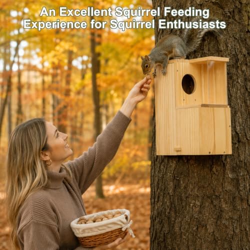 Squirrel Houses with Acrylic Observation Window,Squirrel Boxes for Backyard