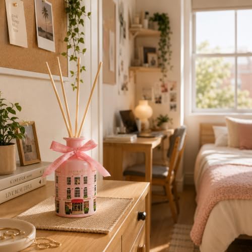 COCORRÍNA Reed Diffuser - Sakura 6.76 fl oz Reed Diffuser with 8 Sticks Home Fragrance Bathroom Shelf Decor (Festive House Collection)