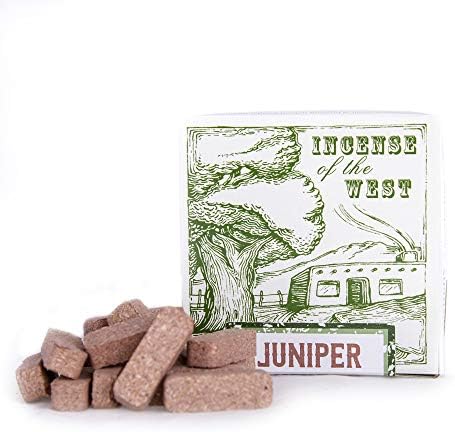 Incienso de Santa Fe - Juniper Natural Wood Incense Bricks Without Holder, 40 Count - Made in the USA