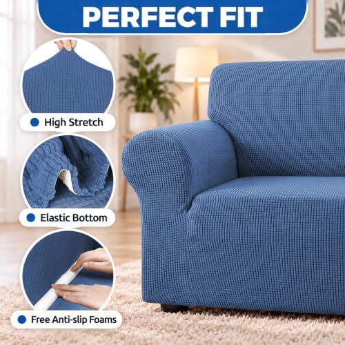 KEKUOU Stretch Oversized Couch Covers for Sofa Slipcover,Riverside