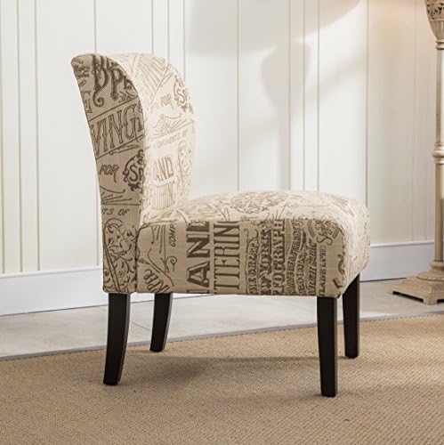 Roundhill Furniture Accent Chair, Chalkboard Light 29D x 21.5W x 33H in