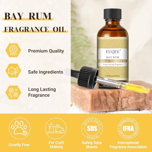 EUQEE Bay Rum Fragrance Oil with Glass Dropper(2.02 Fl oz/60 ml)