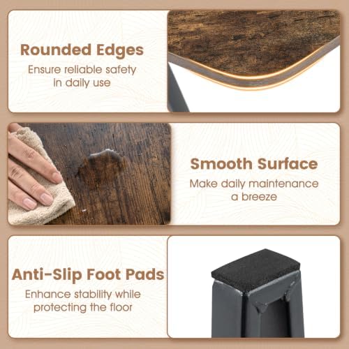 GIANTEX Nesting Coffee Tables Set of 3, Stacking End Tables for Living Room