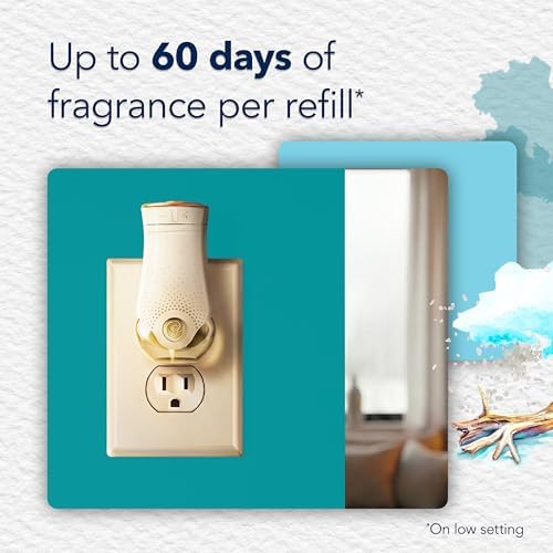 Glade PlugIns Air Freshener Refills, Sky & Sea Salt, 10 Count