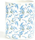 Kitchen Utensil Holder,7.2-inch Extra Large Sturdy Ceramic Cherry Floral Pattern Utensil Crock,Cooking Utensil Organizer for Kitchen Counter Decor,Storage Caddy Farmhouse Gift Blue Blossom