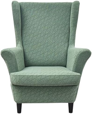 HZDHCLH Wingback Chair Slipcovers 2 Piece,Stretch Spandex Wingback Chair Covers for Living Room Armchair,Washalbe Sofa Slipovers