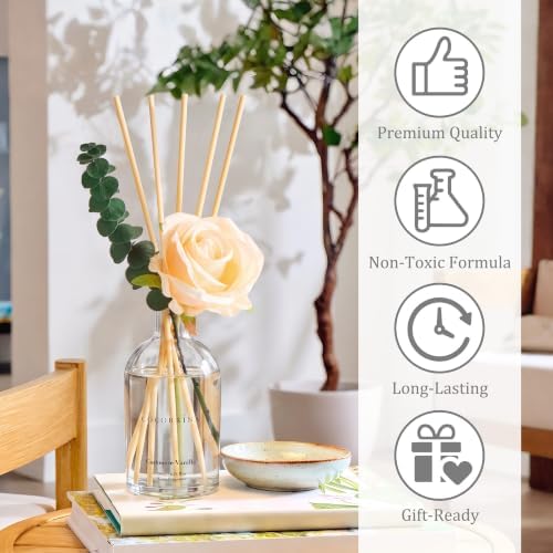 COCORRÍNA Reed Diffuser Cashmere Vanilla 6.76 fl oz Home Bathroom Fragrance