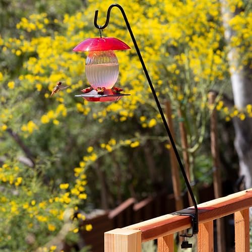 More Birds Deck Hook, 13in Steel Bird Feeder Hanger for Outdoors