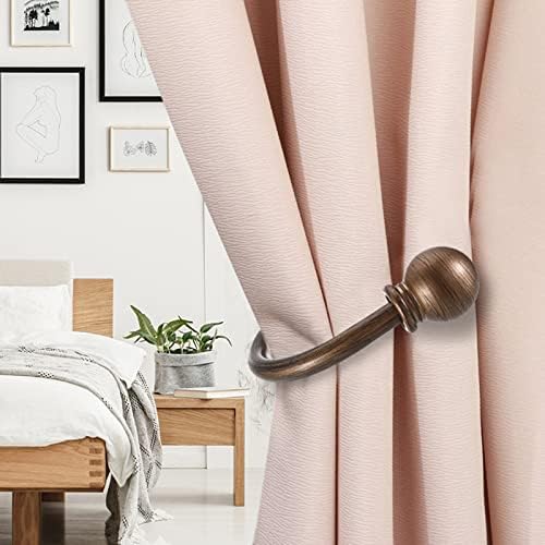 Sumnacon Curtain Holdbacks 2 Pcs Wall Mounted Curtain Tiebacks,Red Bronze