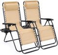 Sweetcrispy Zero Gravity Chairs Set of 2, Folding Lounge Chairs
