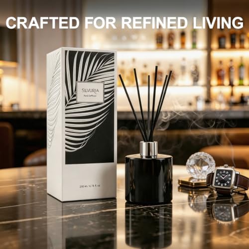 Reed Diffuser Set,Salted Coconut & Mahogany Oil Fragrance Diffuser