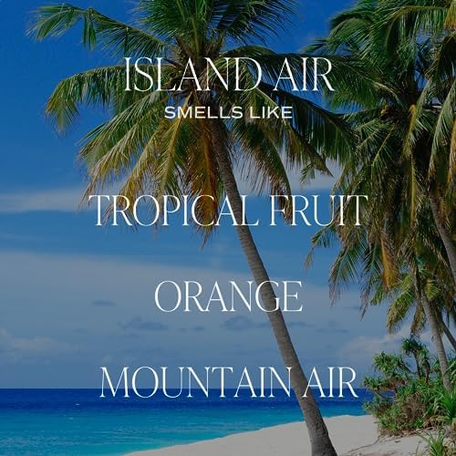 Sweet Water Decor Island Air Reed Diffuser Set | Tropical Fruits, Citrus, Sugar, Exotic Mountain Greens | Long Lasting | Summer Diffuser Oil