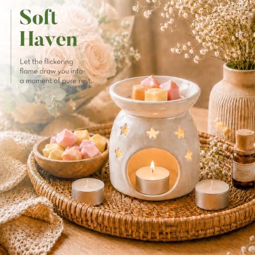 Ashlux 200-Pack Unscented Palm Wax Tea Lights Candles,8 Hours Burn