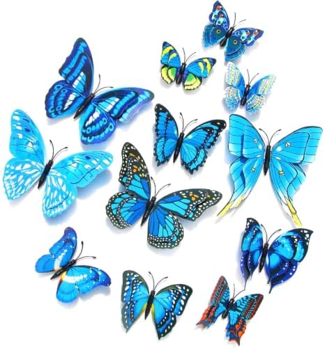 OPSEAM 3D Butterfly Wall Decor Butterfly Decorations Stickers with Magnets