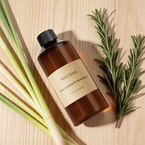 Reed Diffuser, Lemongrass Rosemary Fresh Ginger Scented Oil Refill
