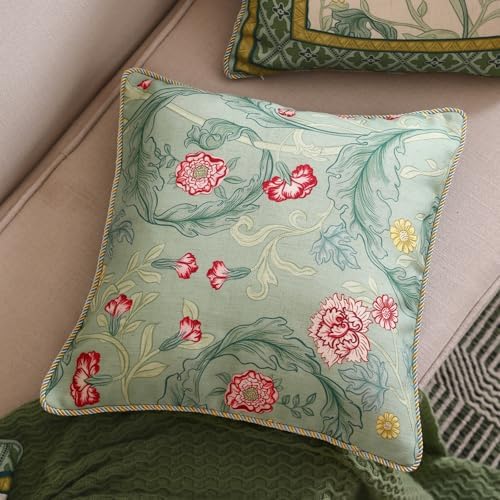 patdrea Designer French Vintage Throw Pillow Cover,18"x18",Set of 2