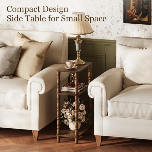 Yoobure Narrow Side Table - Small End Table with Storage, Skinny End Tables