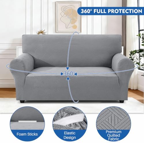 XINEAGE XL Sofa Slipcover Pet Friendly, Stretch Couch Cover,Light Gray