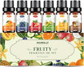 Fruity Essential Oils Set - Fruity Scents Fragrance Oil for Diffuser, Candle Making (6x10ML) Strawberry, Coconut Scented Oil